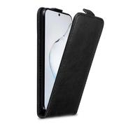 cadorabo Case compatible with Samsung Galaxy NOTE 10 PLUS in NIGHT BLACK - Flip Style Case with Magnetic Closure - Wallet Etui Cover Pouch PU Leather Flip