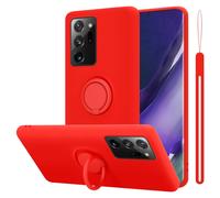 cadorabo cover compatible with Samsung Galaxy NOTE 20 ULTRA in LIQUID RED - Mobile Phone Case made of flexible TPU Silicone with Ring - Silicone Cover Protective Ultra Slim Soft Back Case Bumper