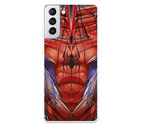 Case for Samsung Galaxy S21 Plus Official Marvel Spiderman Torso to Protect Your Mobile - Flexible Silicone Case with Official Marvel Licensed