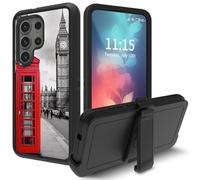 Case for Samsung Galaxy S22 Ultra 5G, with Swivel Belt Clip Heavy Duty Shockproof TPU Protection Phone Cover for Samsung S22 Ultra 5G 6.8 Inch,London City