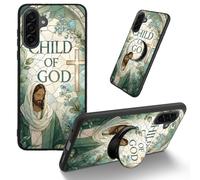 Case for Samsung Galaxy S24 5G w/ Adhesive Grip Stand TPU Cover, Man Bible