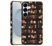 Case for Samsung Galaxy S25,Camera Protection Soft Frosted Phone Case - Christmas Book Deer Santa Claus