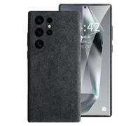 Case for Samsung Galaxy S25 Ultra/S25 Plus/S25, Compatible with Magsafe Genuine Italian Alcantara Suede Supercar-Level Luxury Feel Slim & Lightweight Scratch-Resistant (Dark Gray, S25 Plus)