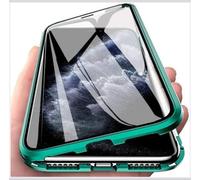Case for Samsung Galaxy S26/S26 Ultra 360 Degree Double-Sided Protection Magnetic Adsorption Metal Bumper Front Tempered Glass Privacy Case,Green,for Samsung S26 Ultra
