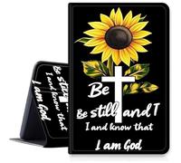 Case for Samsung Galaxy Tab A 10.1 2016 SM-T580 T585 T587 PU Leather Smart Protective Cover with Auto Sleep/Wake,Bible Verse Sunflower