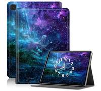Case for Samsung Galaxy Tab A 10.1 inch Tablet SM-T510/T515/T517, Adjustable Stand Galaxy Tab A 10.1 Case 2019, PU Leather Cover with Auto Sleep/Wake for Galaxy Tab A SM-T510, Purple Sky