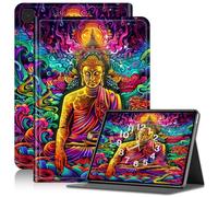 Case for Samsung Galaxy Tab A 10.1 inch Tablet SM-T510/T515/T517, Adjustable Stand Galaxy Tab A 10.1 Case 2019, PU Leather Cover with Auto Sleep/Wake for Galaxy Tab A SM-T510, Buddha Lotus