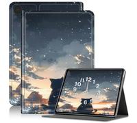 Case for Samsung Galaxy Tab A 10.1 inch Tablet SM-T510/T515/T517, Adjustable Stand Galaxy Tab A 10.1 Case 2019, PU Leather Cover with Auto Sleep/Wake for Galaxy Tab A SM-T510, Sky Stars Cat