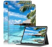 Case for Samsung Galaxy Tab A 10.1 inch Tablet SM-T510/T515/T517, Adjustable Stand Galaxy Tab A 10.1 Case 2019, PU Leather Cover with Auto Sleep/Wake for Galaxy Tab A SM-T510 Case,Clear Blue Sky