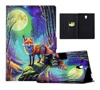 Case for Samsung Galaxy Tab A 10.5 Inch SM-T590 / SM-T595 / T597 2018 Tablet, Premium Leather Ultra Thin Lightweight Smart Protective Case with Stand, Multi-Angle, Card Slot, Moonlight Fox