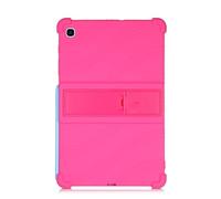 Case for Samsung Galaxy Tab A 2019 8 Inch SM-T290 T295,Reinforced Four-Corner Rugged Shockproof Silicone Cover with Foldable Kickstand (Hot Pink)