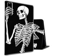 Case for Samsung Galaxy Tab A 8.0 2017 Model T380/T385 PU Leather Shockproof Stand Protective Cover with Auto Sleep/Wake for Samsung Tab T380,Skeleton Taking Selfie