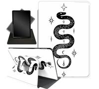 Case for Samsung Galaxy Tab A 8.0 2017 T380 T385,360 Degree Rotating Stand Smart Protective Cover Case for Galaxy Tab A 8.0 2017,Black White Snake