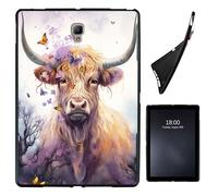 Case for Samsung Galaxy Tab A 8.0 2017 T380 T385,Slim Soft Shockproof TPU Silicone Protective Back Shell Case for Galaxy Tab A 8.0 2017 T380 T385 8", Cows and Butterfly