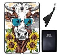 Case for Samsung Galaxy Tab A 8.0 2017 T380 T385,Slim Soft Shockproof TPU Silicone Protective Back Shell Case for Galaxy Tab A 8.0 2017 T380 T385 8", Sunflowers and Cows