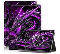 Case for Samsung Galaxy Tab A 8.0 2019 SM-T290/ T295/ T297, Adjustable Stand Galaxy Tab A 8.0 Case 2019, PU Leather Cover with Auto Sleep/Wake for Galaxy A 8.0 2019 Case, Black Purple Dragon