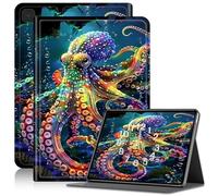 Case for Samsung Galaxy Tab A 8.0 2019 SM-T290/ T295/ T297, Adjustable Stand Galaxy Tab A 8.0 Case 2019, PU Leather Cover with Auto Sleep/Wake for Galaxy A 8.0 2019 Case, Colorful Octopus