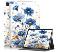Case for Samsung Galaxy Tab A 8.0 2019 SM-T290/ T295/ T297, Adjustable Stand Galaxy Tab A 8.0 Case 2019, PU Leather Cover with Auto Sleep/Wake for Galaxy A 8.0 2019 Case, Blue wildflower