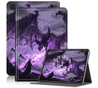 Case for Samsung Galaxy Tab A 8.0 2019 SM-T290/ T295/ T297, Adjustable Stand Galaxy Tab A 8.0 Case 2019, PU Leather Cover with Auto Sleep/Wake for Galaxy A 8.0 2019 Case, Dragon Purple