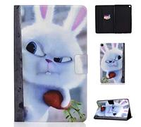 Case for Samsung Galaxy Tab A 8.0 Case 2019 SM-P200 SM-P205 With Cute Patterns Slim Lightweight Case Protective PU Leather with Card Slots For SM-P200,SM-P205-White Rabbit