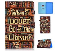 Case for Samsung Galaxy Tab A 8.0 Case 2019 SM-P200 SM-P205 With Cute Patterns Slim Lightweight Case Protective PU Leather with Card Slots For SM-P200,SM-P205-Library