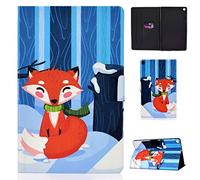 Case for Samsung Galaxy Tab A 8.0 Case 2019 SM-P200 SM-P205 With Cute Patterns Slim Lightweight Case Protective PU Leather with Card Slots For SM-P200,SM-P205-red fox