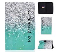 Case for Samsung Galaxy Tab A 8.0 Case 2019 SM-P200 SM-P205 With Cute Patterns Slim Lightweight Case Protective PU Leather with Card Slots For SM-P200,SM-P205-Green quicksand