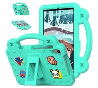 Case for Samsung Galaxy Tab A 8.4 inch (2020) T307/T307u Kids Friendly, Handle with Stand, Cute DIY Cartoon, EVA Foam Lightweight Shockproof Protective Tablet Cover, Green