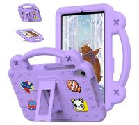 Case for Samsung Galaxy Tab A 8.4 inch (2020) T307/T307u Kids Friendly, Handle with Stand, Cute DIY Cartoon, EVA Foam Lightweight Shockproof Protective Tablet Cover, Purple