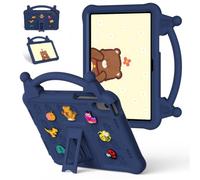 Case for Samsung Galaxy Tab A11+ 2025 SM-X230/X235/X236 11 Inch (Navy Blue) | Shockproof Soft EVA Full Coverage,Cute Cartoon 3D Pattern,Portable Handheld Handle,Foldable Kickstand