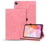 Case for Samsung Galaxy Tab A11 8.7-inch 2025 Shockproof Flowers Mandala Embossed Stand Cover for Galaxy Tab A11 Tablet, Auto Wake/Sleep - Pink