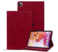 Case for Samsung Galaxy Tab A11 8.7-inch 2025 Shockproof Flowers Mandala Embossed Stand Cover for Galaxy Tab A11 Tablet, Auto Wake/Sleep - Red