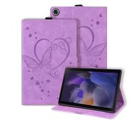 Case for Samsung Galaxy Tab A11 8.7-inch 2025 Shockproof Love Heart Butterfly Stand Cover for Galaxy Tab A11 Tablet, Auto Wake/Sleep - Purple