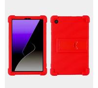 Case for Samsung Galaxy Tab A11 8.7 inch 2025 (SM-X135/X130) Tablet with PC Kickstand, Soft Silicone, Washable, Thickened Corner Shockproof Case, Red