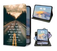 Case for Samsung Galaxy Tab A11/A9 8.7 Inch 2026/2024 Slim Lightweight PU Leather 360 Degree Rotating Multiple Viewing Angles Folio Kickstand Smart Shell Tablet Cover, Quotes Bible Isaiah 41-13