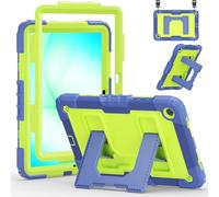 Case for Samsung Galaxy Tab A11+ /A9+ Plus 11'' 2025/2023, Dinines Rugged Heavy Duty Shockproof Protective Samsung A11+/A9+ Plus Tablet Case with Kickstand, Shoulder Strap Pencil Holder, Navy Green
