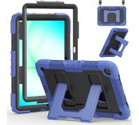 Case for Samsung Galaxy Tab A11+ /A9+ Plus 11'' 2025/2023, Dinines Rugged Heavy Duty Shockproof Protective Samsung A11+/A9+ Plus Tablet Case with Kickstand, Shoulder Strap Pencil Holder, Navy Black