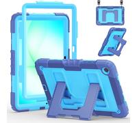 Case for Samsung Galaxy Tab A11+ /A9+ Plus 11'' 2025/2023, Dinines Rugged Heavy Duty Shockproof Protective Samsung A11+/A9+ Plus Tablet Case with Kickstand, Shoulder Strap Pencil Holder, Navy Blue
