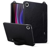 Case for Samsung Galaxy Tab A11 Plus A11+ 2025/ Galaxy Tab A9 Plus A9+ 11-inch Soft Wrist Strap Design Shockproof Official PU Leather Slim Fit Cover - Black