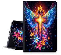 Case for Samsung Galaxy Tab A11 Plus/ A9 Plus 11 Inch 2025/2023 Release,Hybrid Slim Multi-Angles Stand Cover for Samsung Galaxy A11+/A9+ Tablet,Auto Wake/Sleep-Cross Angel Christian