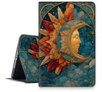 Case for Samsung Galaxy Tab A11 Plus/ A9 Plus 11 Inch 2025/2023 Release,Hybrid Slim Multi-Angles Stand Cover for Samsung Galaxy A11+/A9+ Tablet,Auto Wake/Sleep-Sun and Moon Face Art