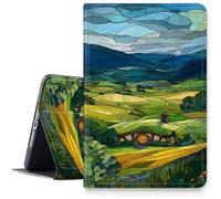 Case for Samsung Galaxy Tab A11 Plus/ A9 Plus 11 Inch 2025/2023 Release,Hybrid Slim Multi-Angles Stand Cover for Samsung Galaxy A11+/A9+ Tablet,Auto Wake/Sleep-Yellow Green Field Hills