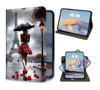 Case for Samsung Galaxy Tab A11+ Plus /A9+ Plus 11 inch 2026/2024 Slim Lightweight PU Leather 360 Degree Rotating Multi-Viewing Folio Stand Smart Shell Cover with Auto Wake/Sleep, Iron Tower Girls