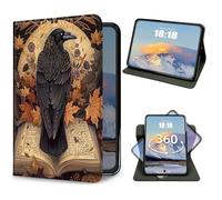 Case for Samsung Galaxy Tab A11+ Plus /A9+ Plus 11 inch 2026/2024 Slim Lightweight PU Leather 360 Degree Rotating Multi-Viewing Stand Shell Cover with Auto Wake/Sleep, Crow and Magic Book Vintage