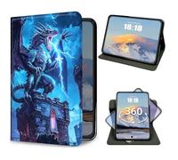 Case for Samsung Galaxy Tab A11+ Plus /A9+ Plus 11 inch 2026/2024 Slim Lightweight PU Leather 360 Degree Rotating Multi-Viewing Folio Stand Smart Shell Cover with Auto Wake/Sleep, A Blue Dragon