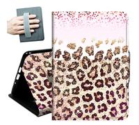 Case for Samsung Galaxy Tab A11+ Plus/A9+ Plus 11 Inch 2026/2024,with Hand Straps and Auto Wake/Sleep PU Leather Slim Multiple Angles Stand Smart Cover,Glitter Pink Leopard