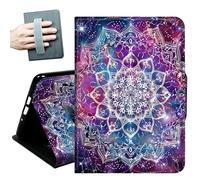 Case for Samsung Galaxy Tab A11+ Plus/A9+ Plus 11 Inch 2026/2024,with Hand Straps and Auto Wake/Sleep PU Leather Slim Multiple Angles Stand Smart Cover,Glitter Mandala
