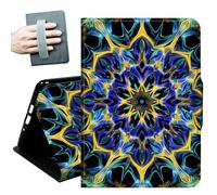 Case for Samsung Galaxy Tab A11+ Plus/A9+ Plus 11 Inch 2026/2024,with Hand Straps and Auto Wake/Sleep PU Leather Slim Multiple Angles Stand Smart Cover,Kaleidoscope