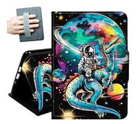 Case for Samsung Galaxy Tab A11+ Plus/A9+ Plus 11 Inch 2026/2024,with Hand Straps and Auto Wake/Sleep PU Leather Slim Multiple Angles Stand Smart Cover,Cosmic and Dinosaurs