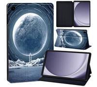 Case for Samsung Galaxy Tab A11+ Plus/ A9+ Plus 11 inch, Model (SM- X230/236B/X210/X216/X218), Leather Slim Protective Shell With Stand Flip Holster Tablet Cover (cold moon fantasy)